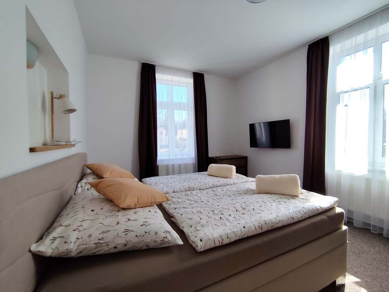 Apartmán u lázní, ložnice