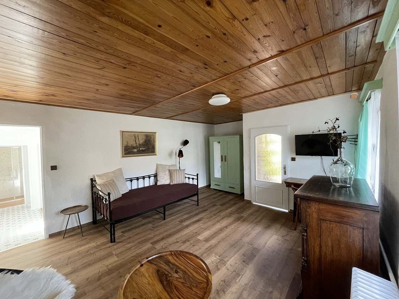 Apartmán Velešov - Obývací pokoj s rozkládací pohovkou