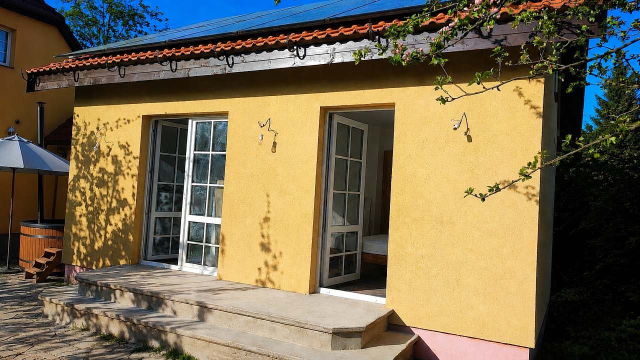 Ateliér Mnichovice - Pohled ze zahrady
