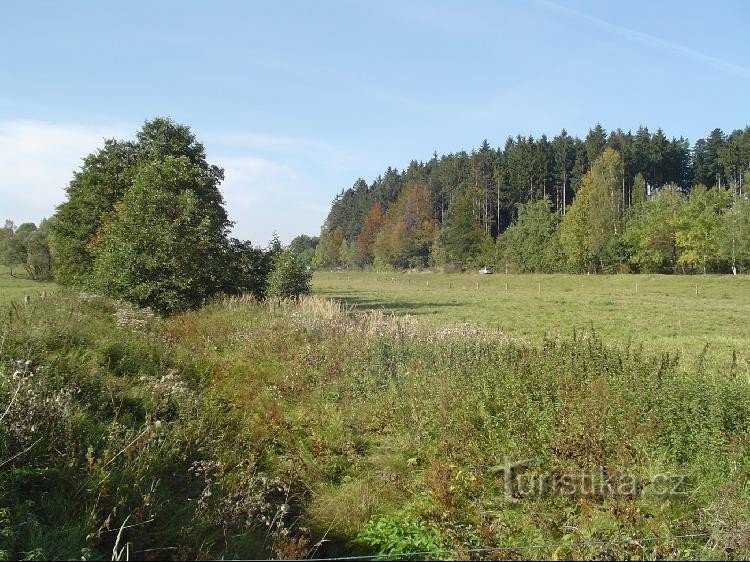 Boškovský potok: Pohled směrem k Boškovu