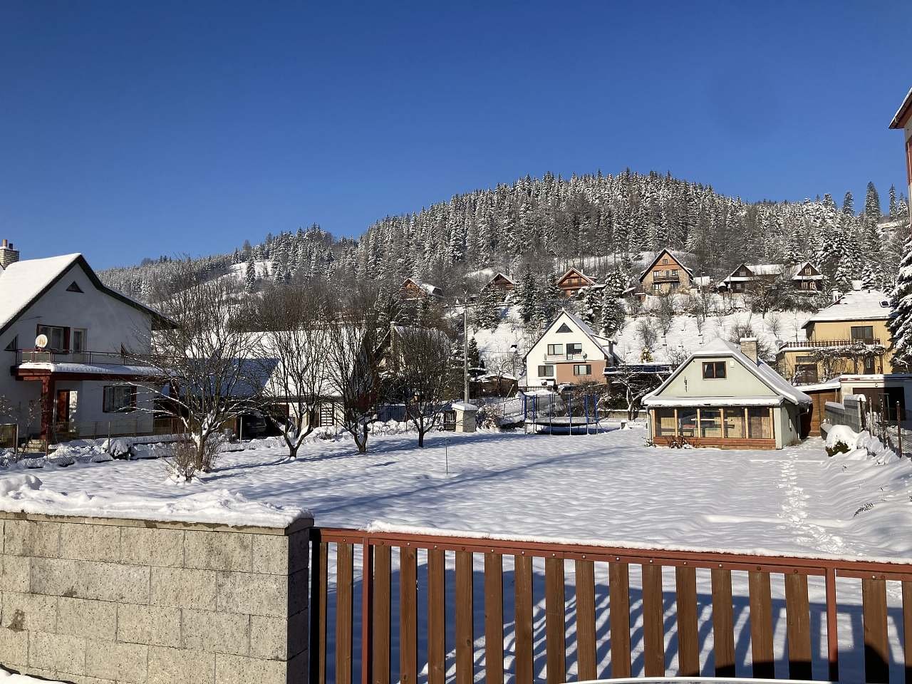 celý pozemek s chatou