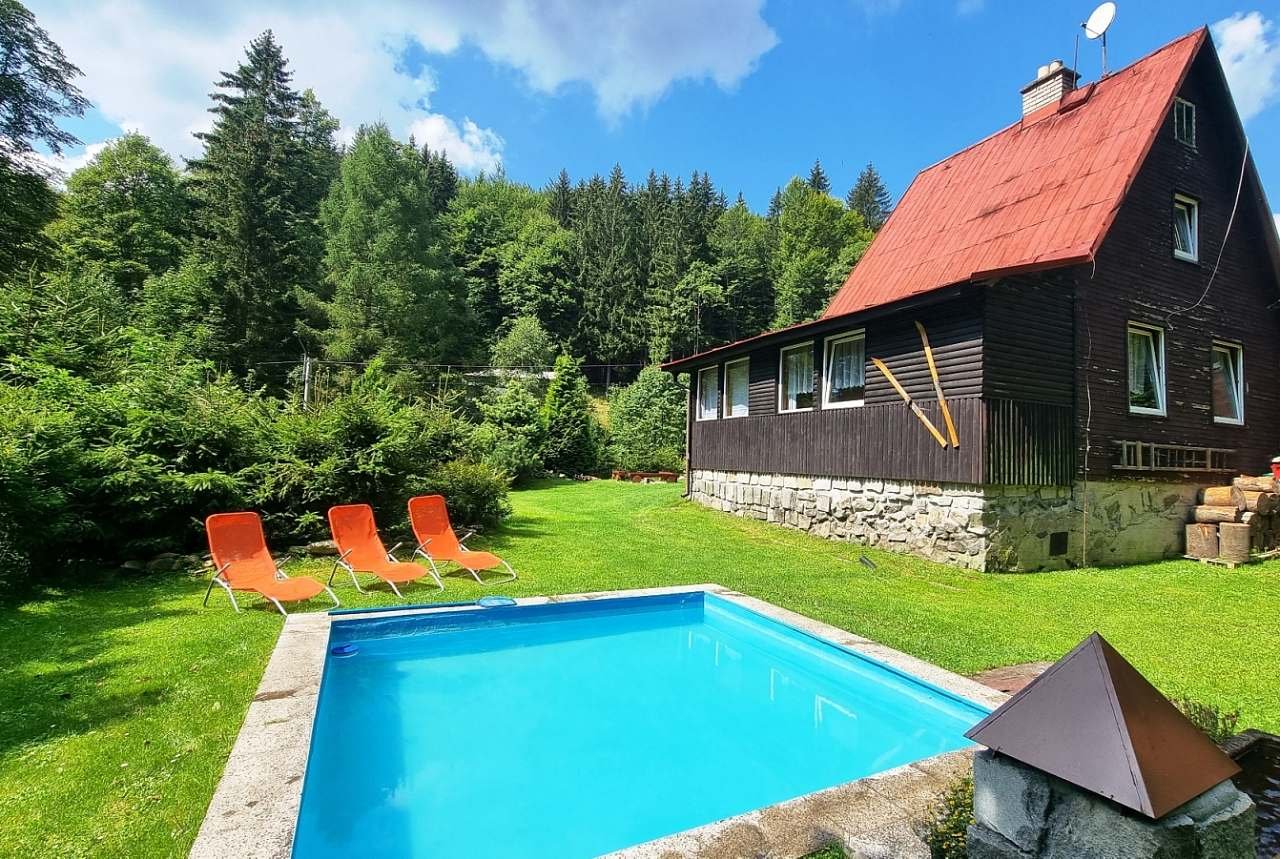 Chata Mirek Kouty nad Desnou léto