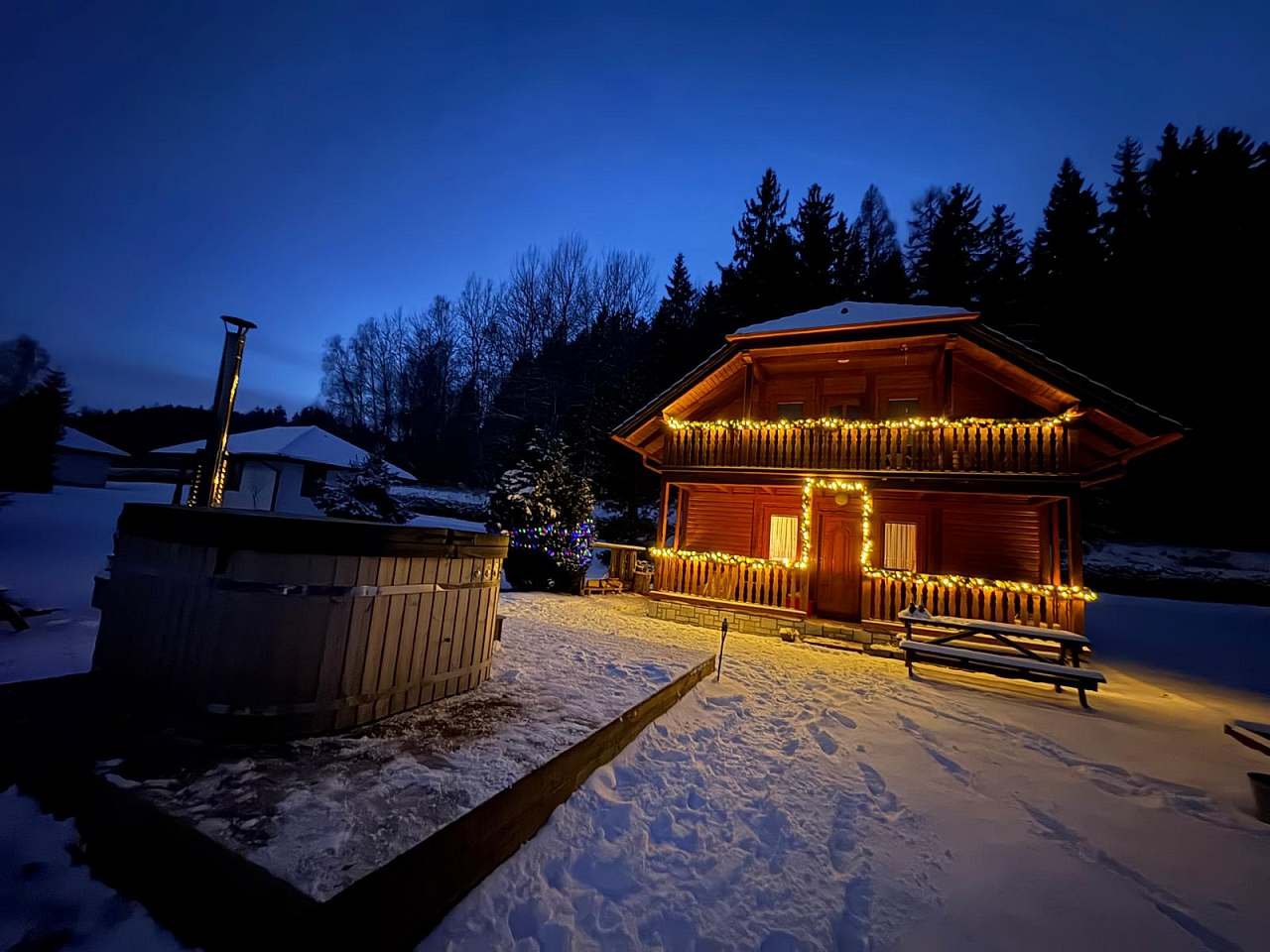 Chata Motýlek v zimě