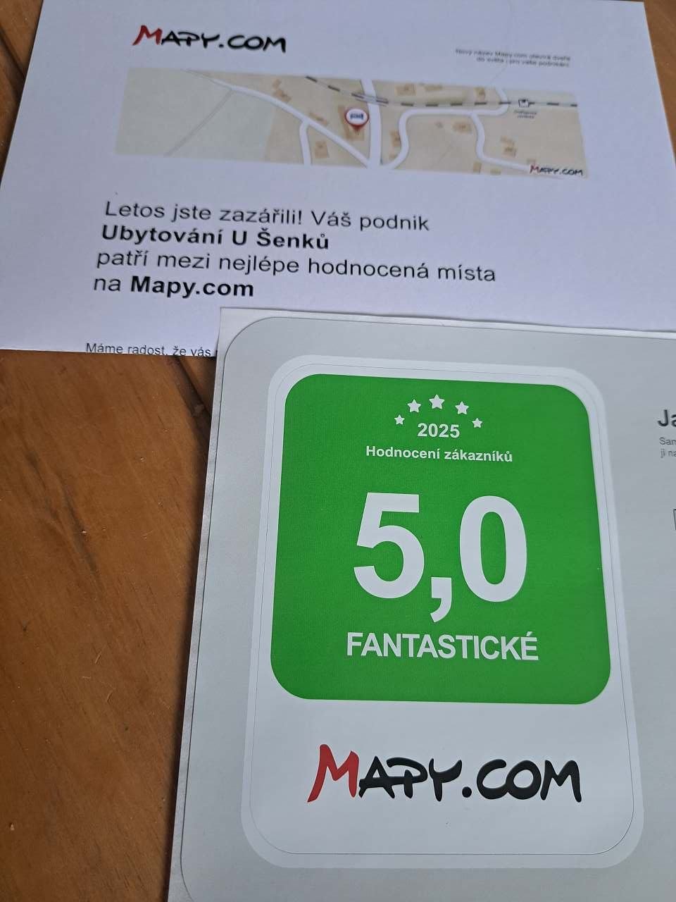 Hodnocení mapy.cz
