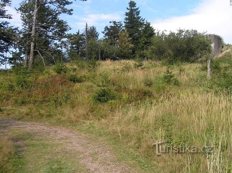 Jeden z bunkrů na Aneneském vrchu