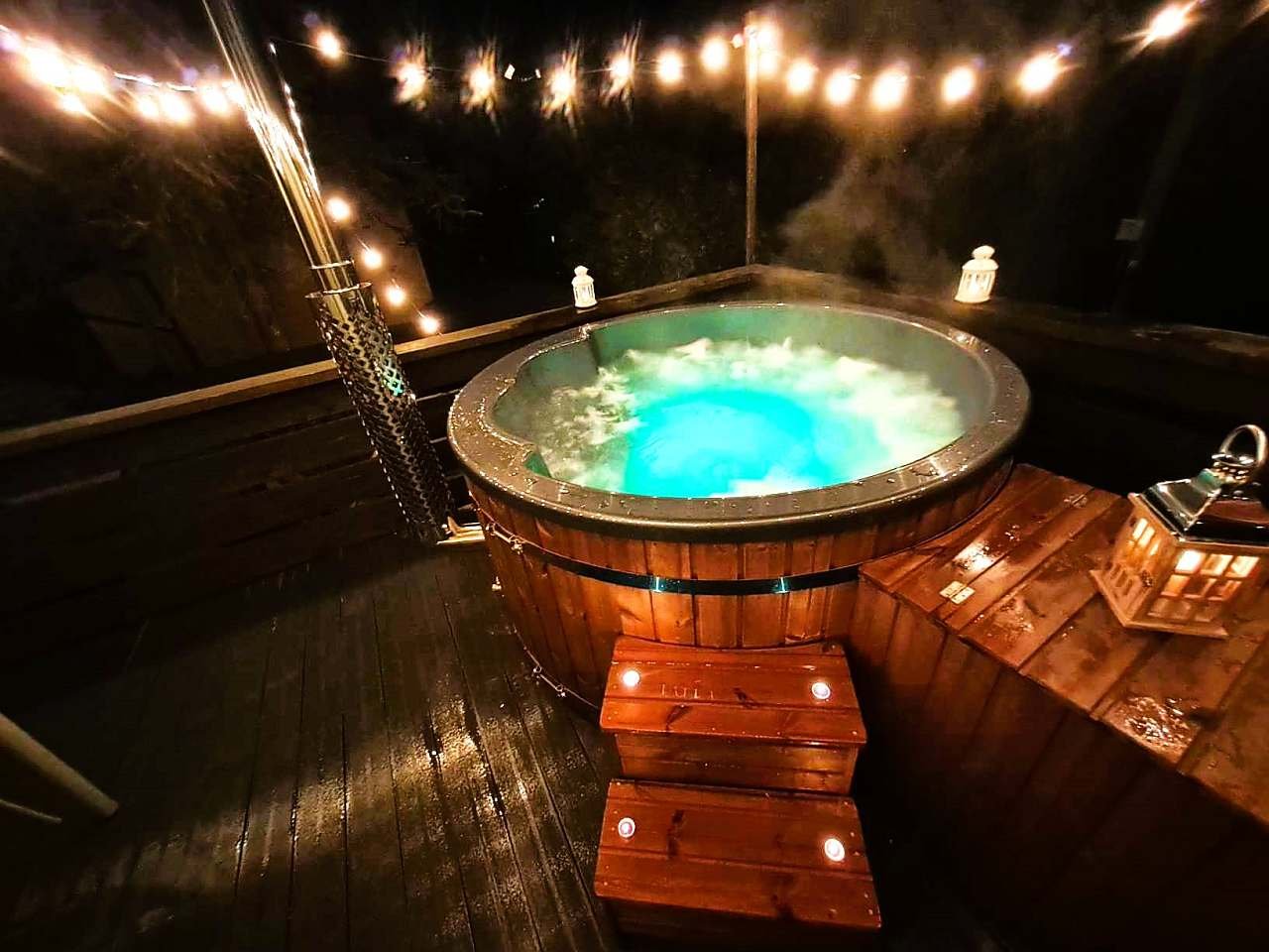 Koupací sud Jacuzzi na terase