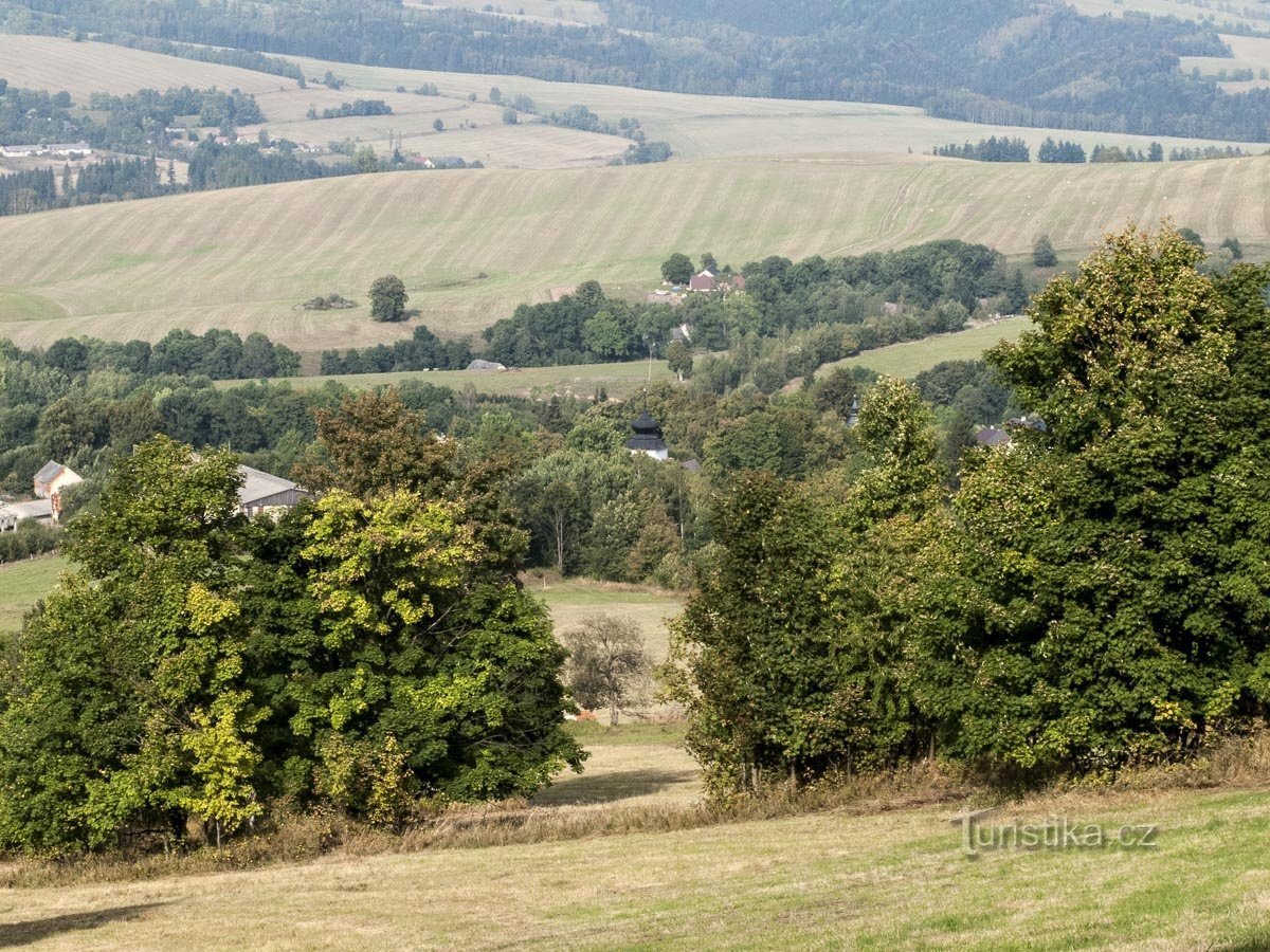 Nad Podlesím od Severomoravské chaty