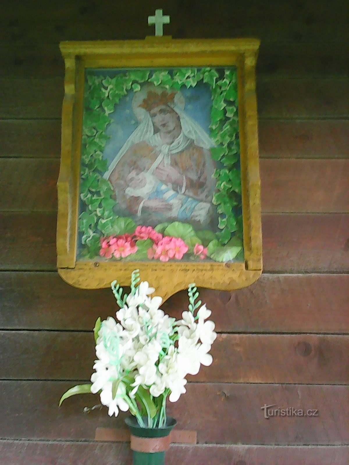 Obraz Panny Marie Kojící na autobusové zastávce Provodov, Maleniska