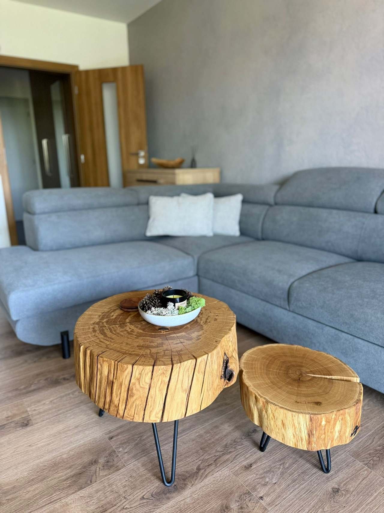 Obývací část se sedací soupravou