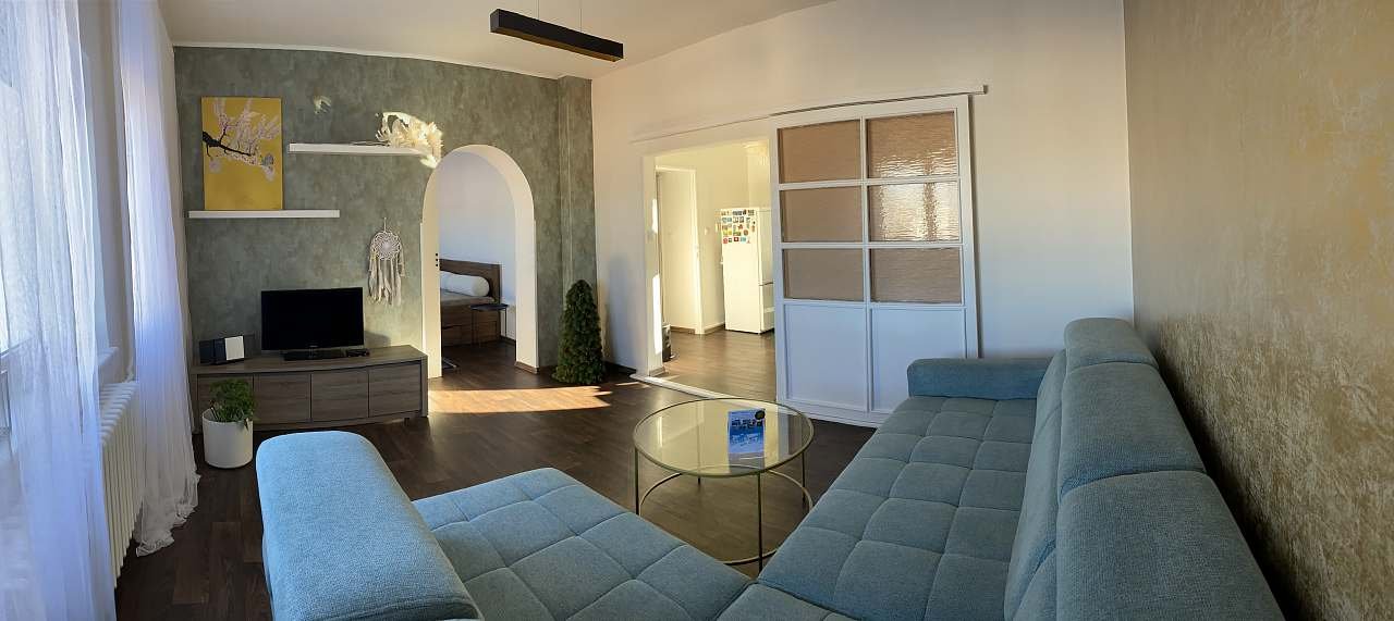 Obývací pokoj. Zde je přistýlka pro 7. hosta.