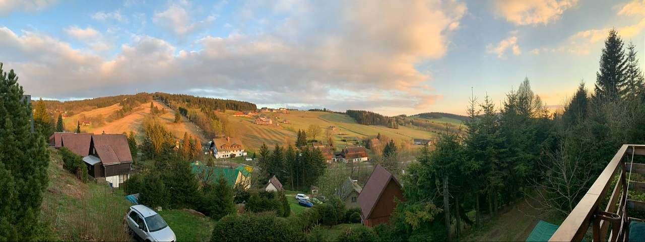 Panorama z terasy chaty