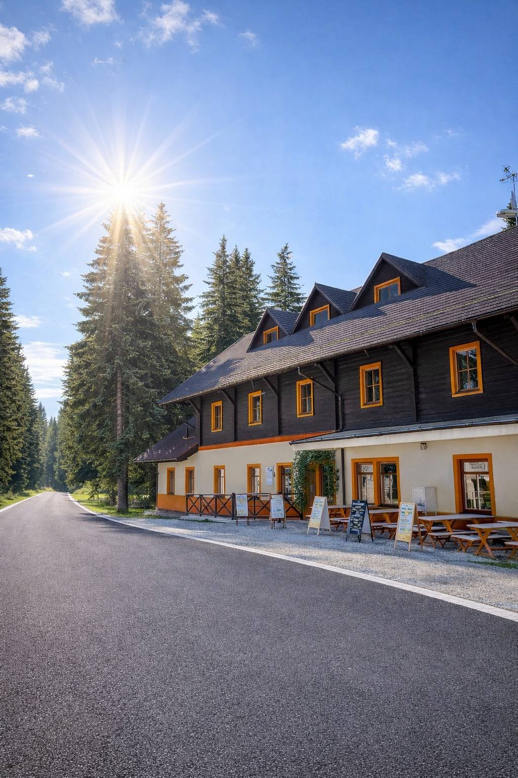 Penzion Pstruh v létě