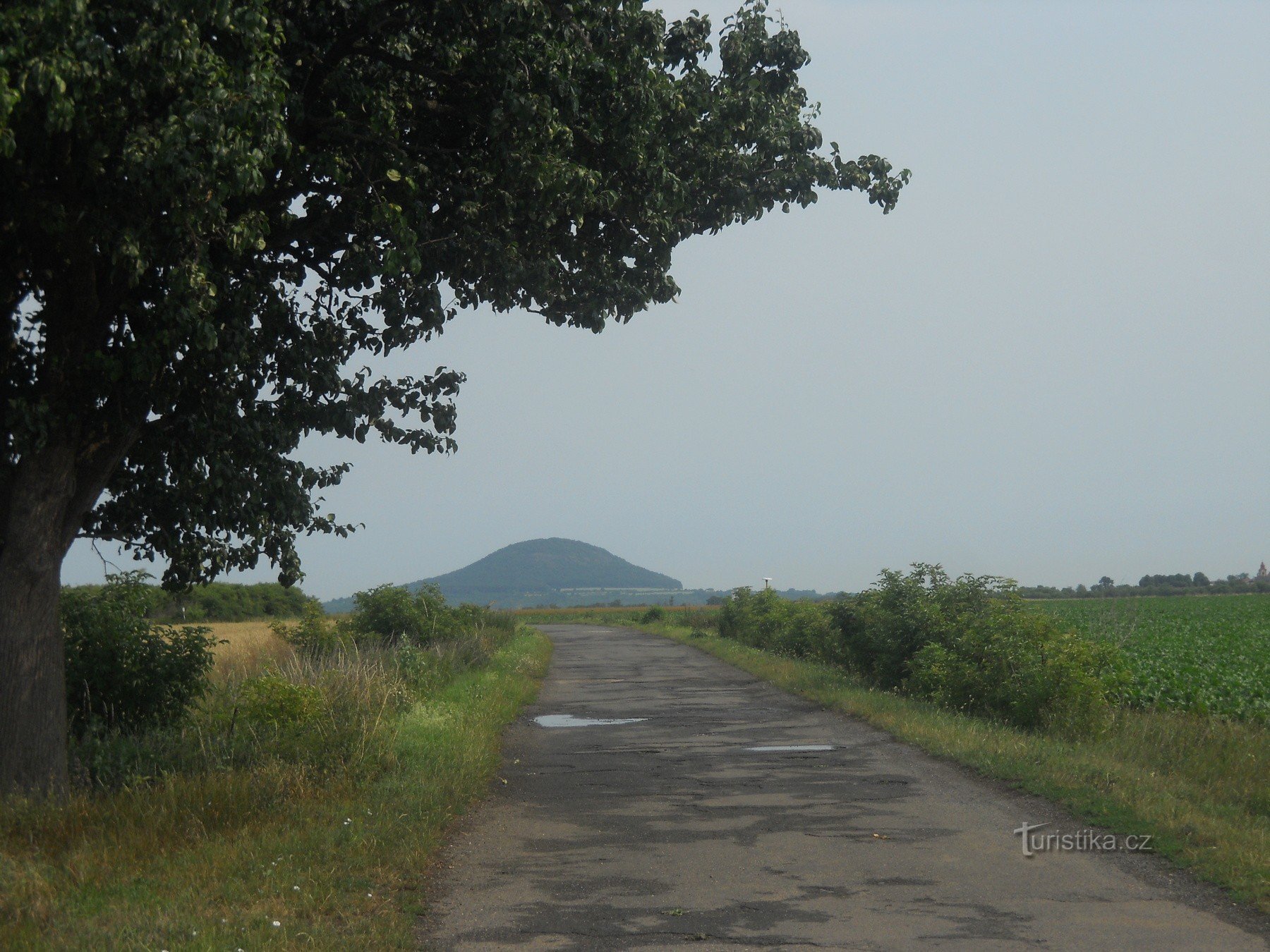 Přijíždíme k hoře Říp