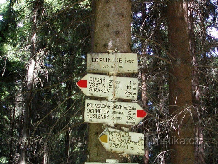 Rozcestí Lopunice