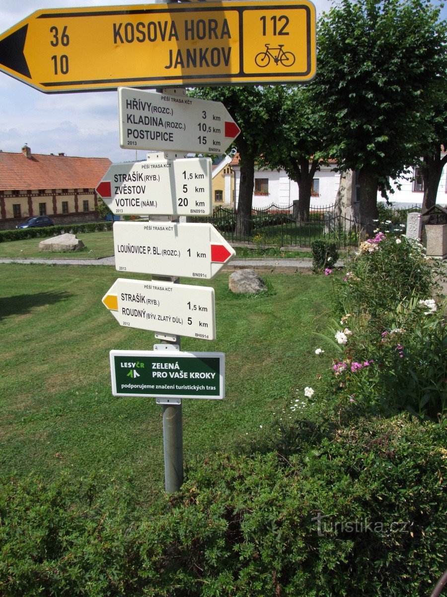 Rozcestí na náměstí Jana Žižky