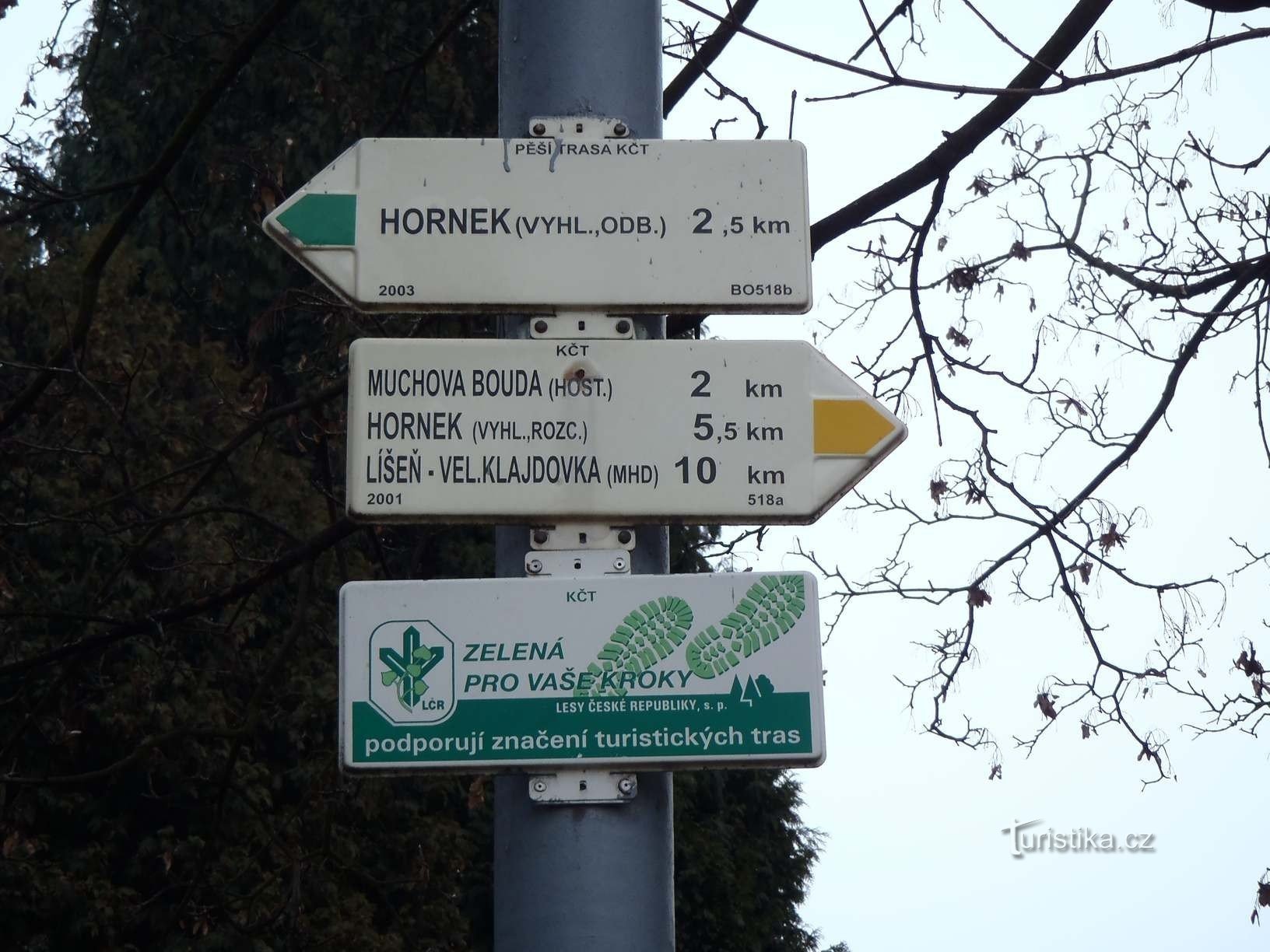 Rozcestník Brno Líšeň (MHD) - 6.2.2012