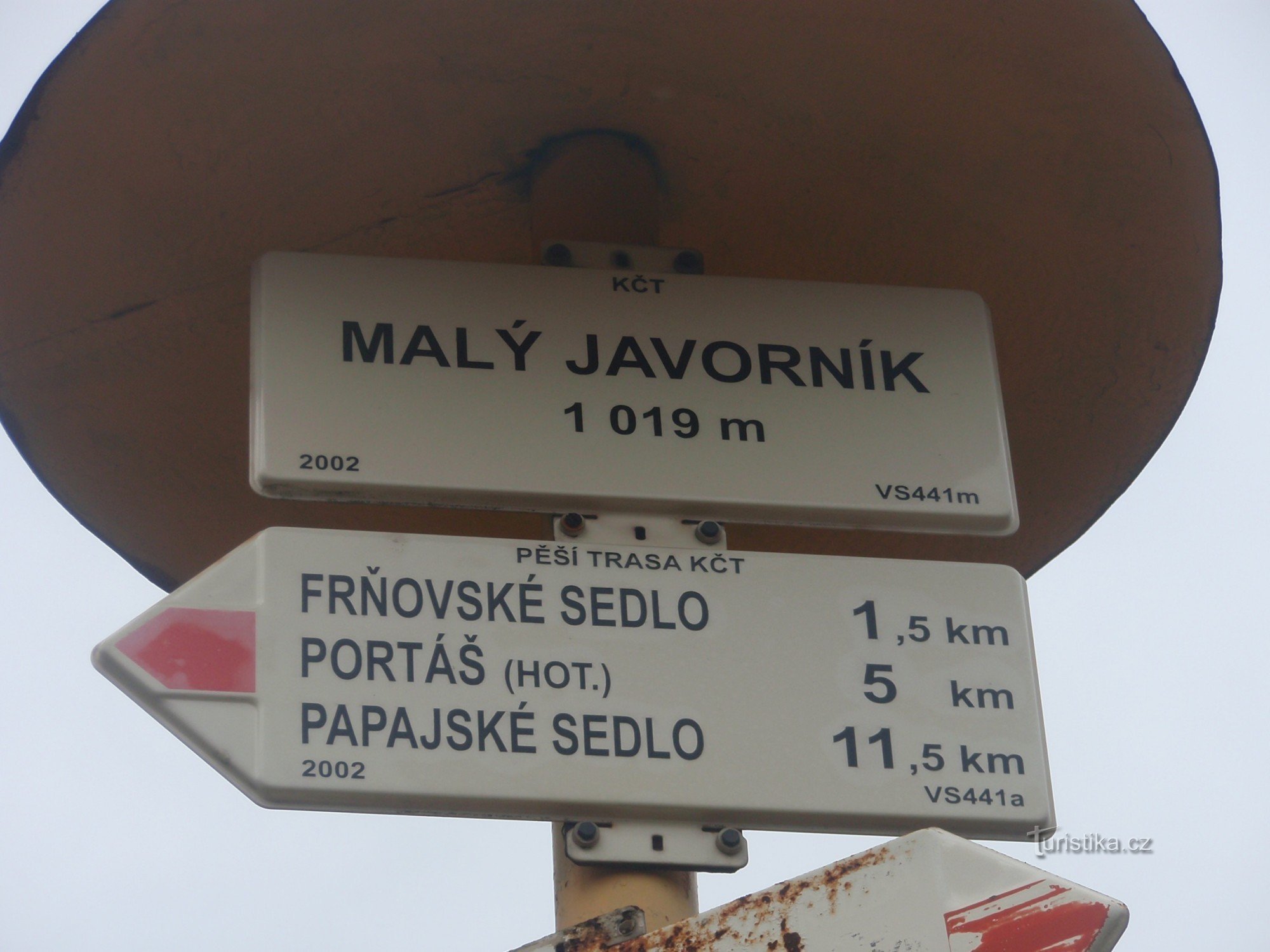 Rozcestník Malý Javorník