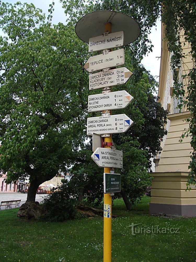 Rozcestník Zámecké náměstí