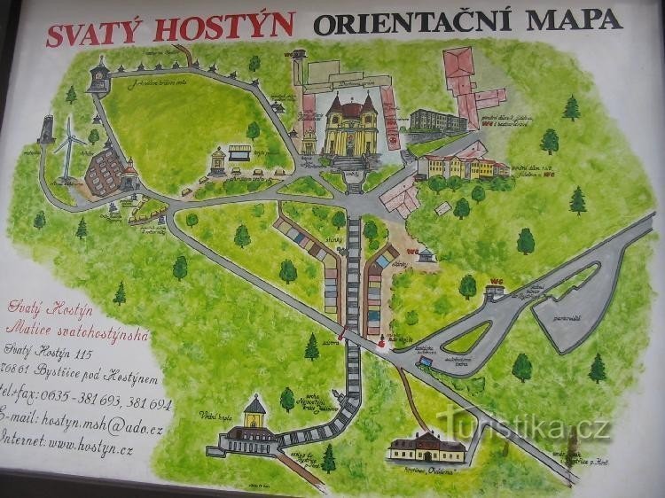 Svatý Hostýn - orientační mapa, autor: filipzol
