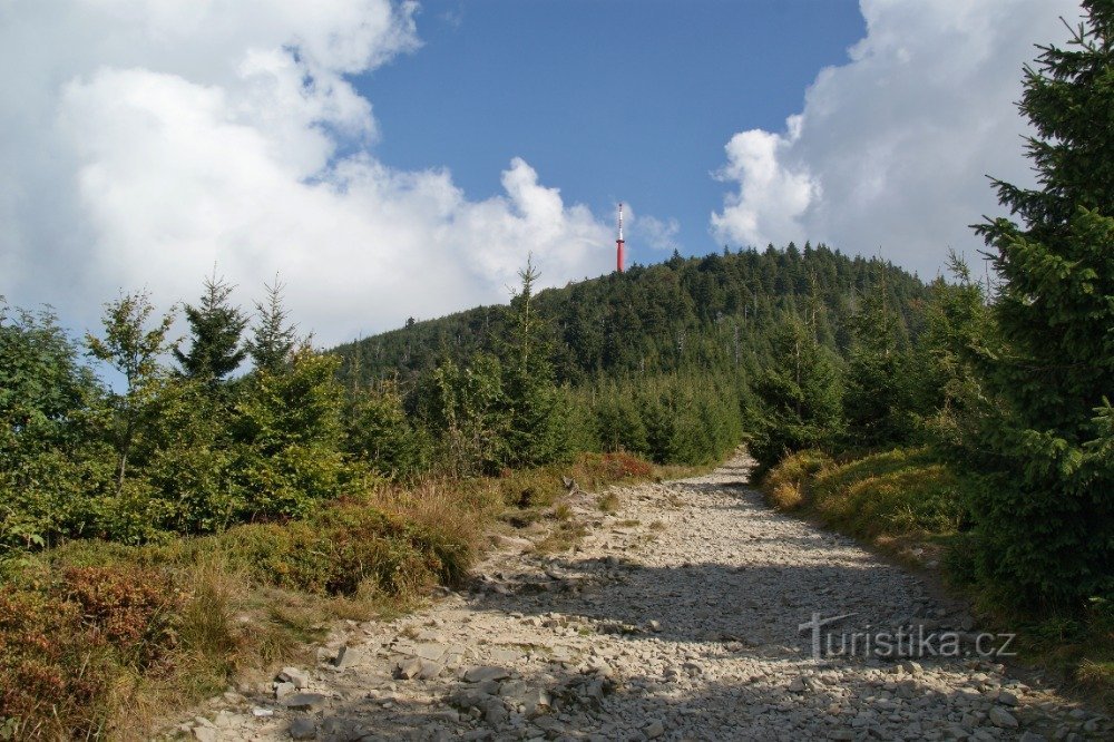 takto vypadala Lysá hora, když jsme ji opustili