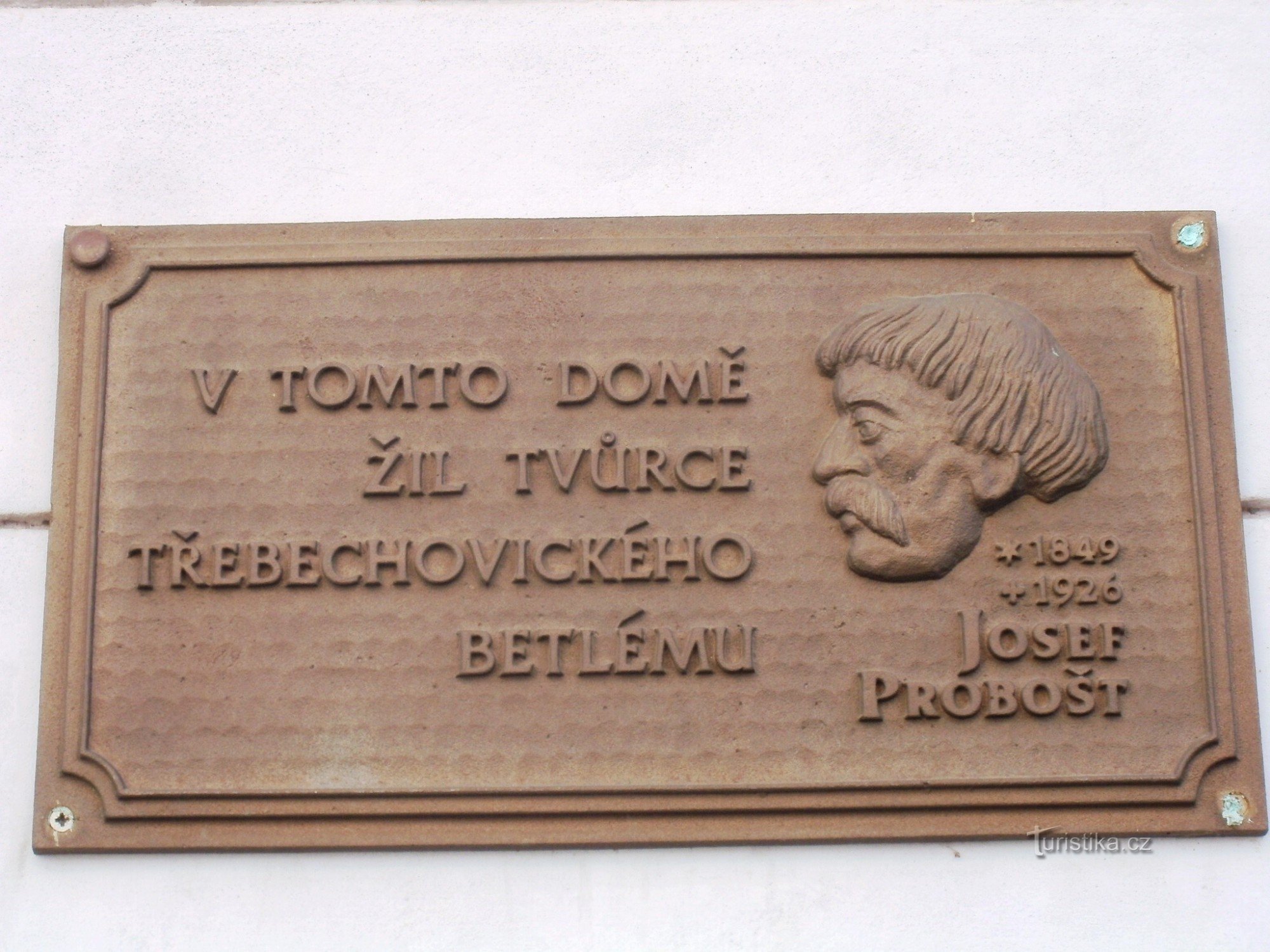 Třebechovice pod Orebem - pamětní deska Josefa Probošta