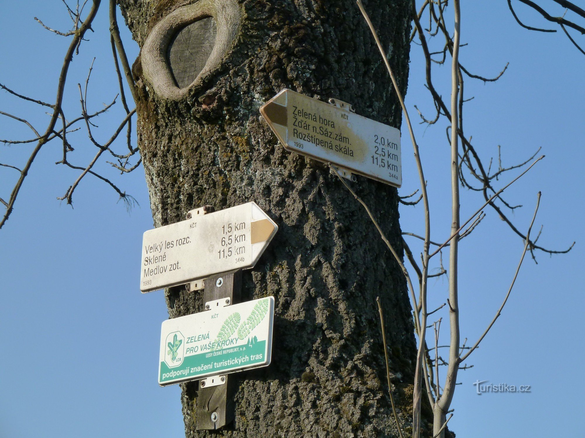 turistické rozcestí Vysoké