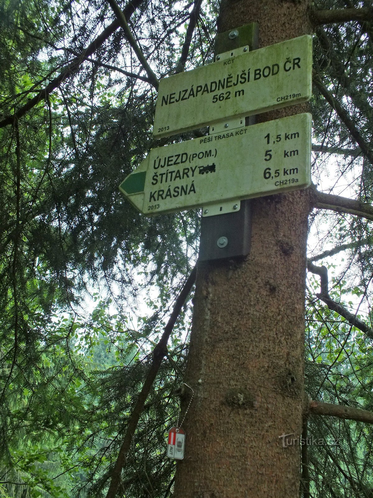 U nejzápadnějšího bodu ČR