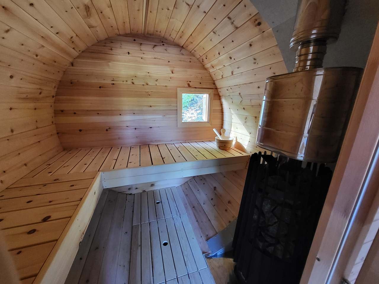 vnitřní prostor sauny