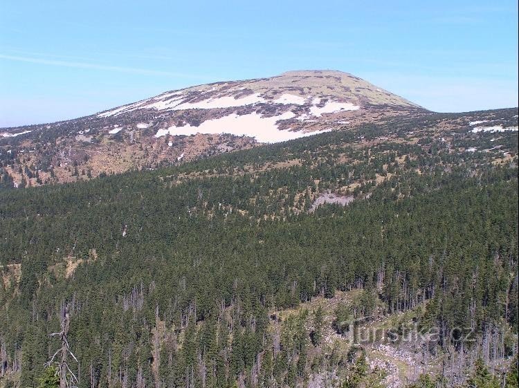 Vysoké Kolo 1508,5m n.m.: pohled z Ptačího kamene