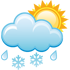 Ojedinělé sněžení, odpoledne polojasno. Teplota klesne na 2 °C. Vítr ze SV.