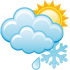 Ráno a večer zataženo, odpoledne mírný mrznoucí déšť. Teploty -3/1 °C.